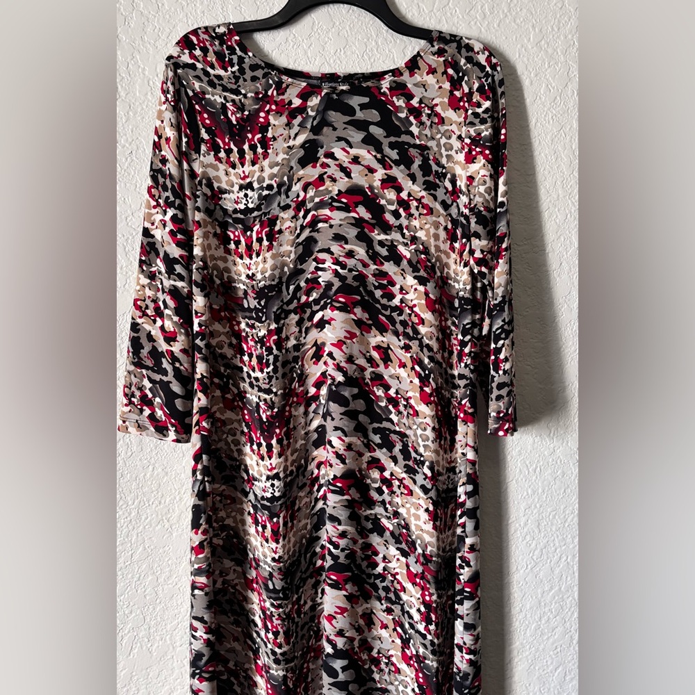 Chic Long Sleeve Multicolor Dress